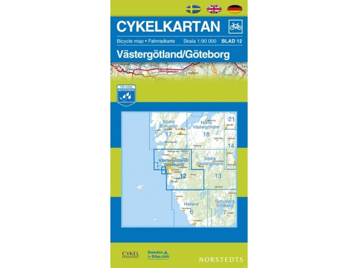Köp Cykelkartan 12 Västergötland/Göteborg med snabb leveranser
