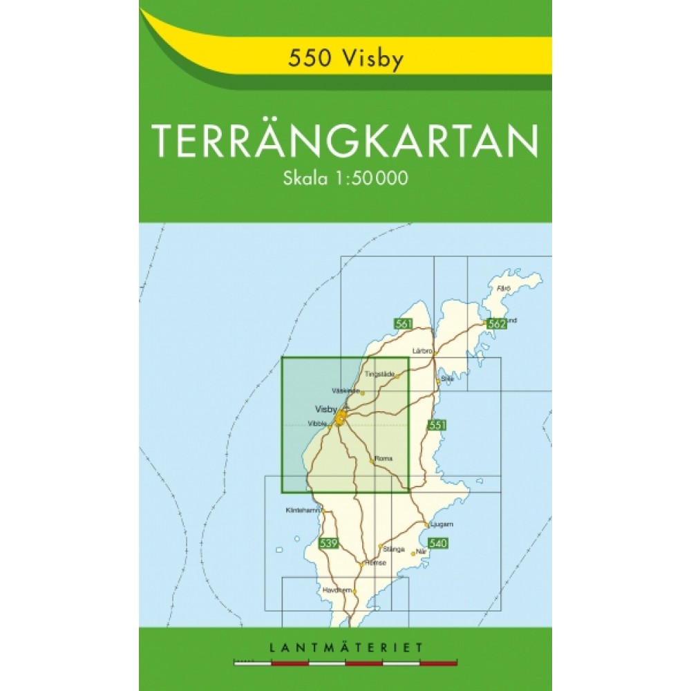 550 Visby Terrängkartan