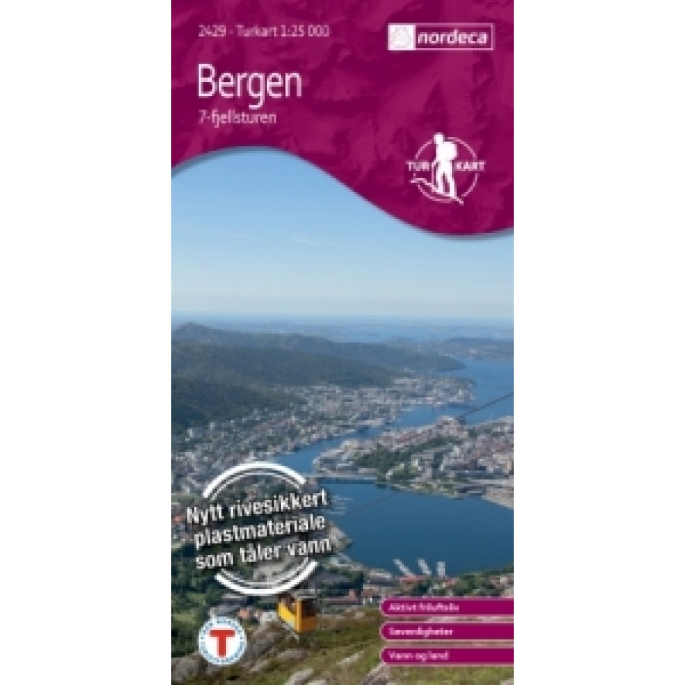 Bergen - 7 fjellsturen Turkart