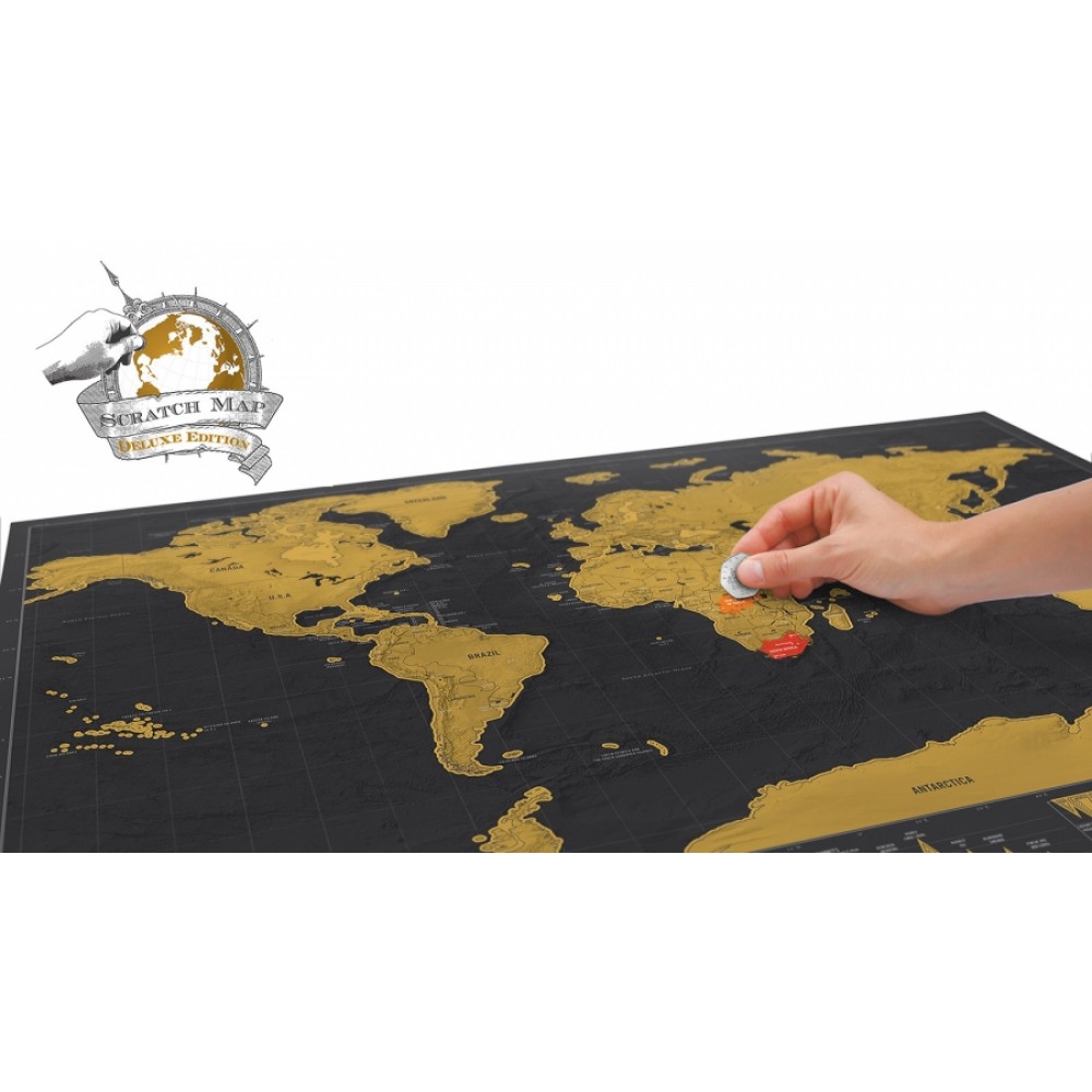 Scratch Map Deluxe Världskarta