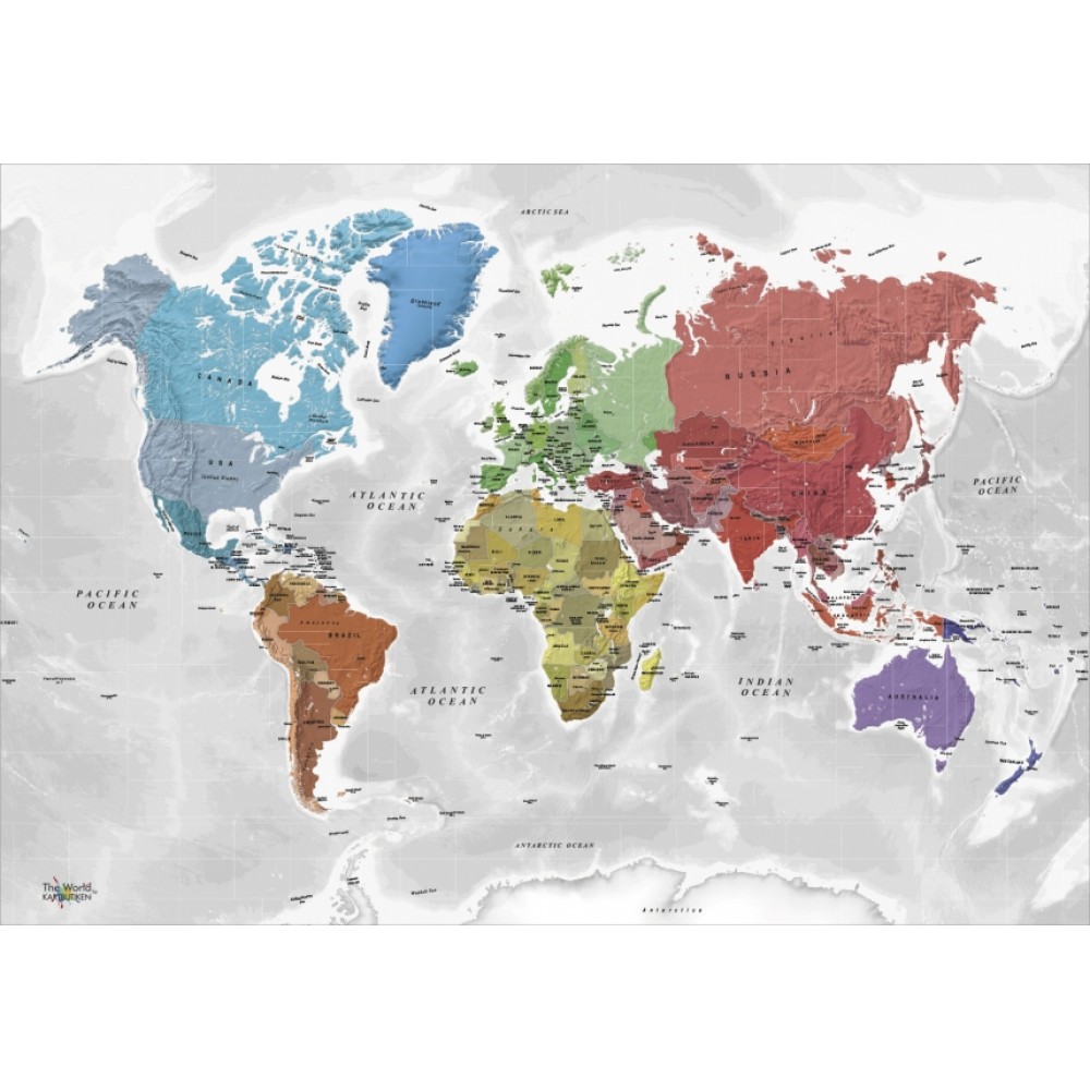 The World by Kartbutiken Continents