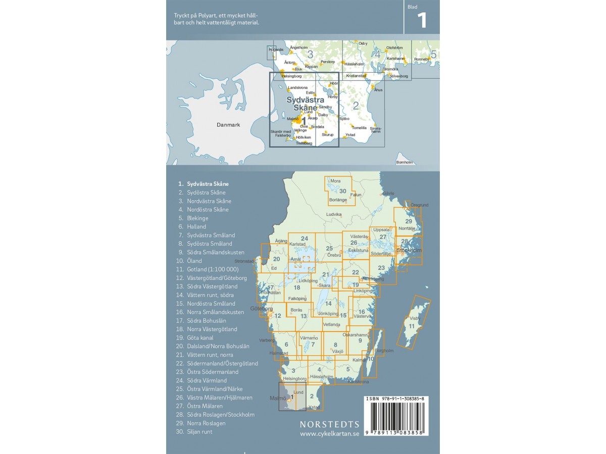 Cykelkartan 1 Sydvästra Skåne Cykelkartan 1 Sydvästra Skåne
