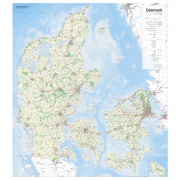 Danmark Väggkarta