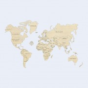 World map wood size L 83x55cm