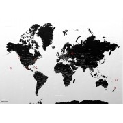 Magic World Map Mini, Självhäftande Världskarta