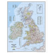 Storbritannien Irland Väggkarta NGS 