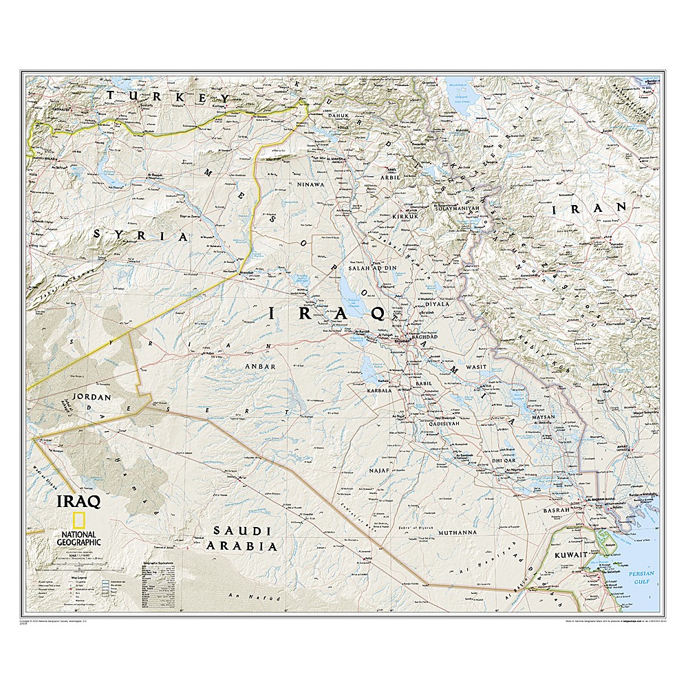Irak Väggkarta NGS
