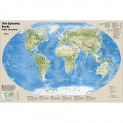 Världen Väggkarta NGS Dynamic Earth 1:45,5 milj 