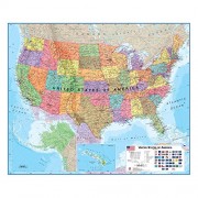 USA Maps International 1:4,25 milj POL Laminerad