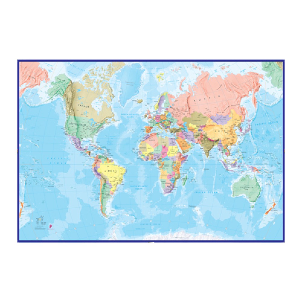 Världen Maps Int. Tapet POL 232x158cm