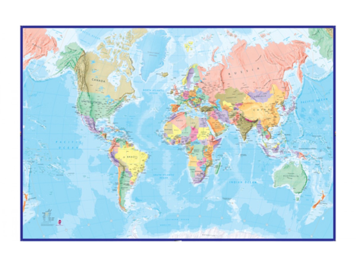 Världen Maps Int. Tapet POL 232x158cm Världen Maps Int. Tapet POL 232x158cm