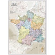 Frankrike Väggkarta Maps Int Classic Political
