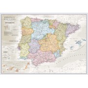 Spanien Portugal Väggkarta MapsInt Classic Political