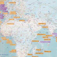 Surf the World Collect & Scratch wall map Maps International