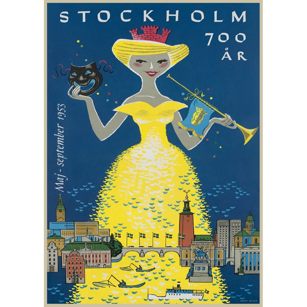Stockholm 700 år plansch 50x70