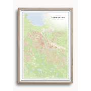 Stadskarta Linköping 50x70cm Dapa Maps