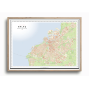 Stadskarta Malmö 70x50cm Dapa Maps