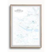 Skidkarta Södra Årefjällen 50x70cm Dapa Maps