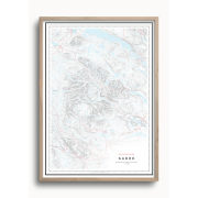 Stigkarta Sarek Nationalpark 50x70cm Dapa Maps