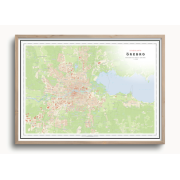 Stadskarta Örebro 70x50cm Dapa Maps