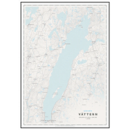 Sjökarta Vättern 50x70cm Dapa Maps