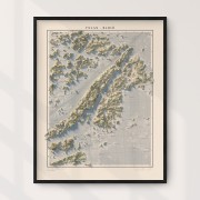 Yxlan-Blidö med omkringliggande öar 40x50cm Mapbits