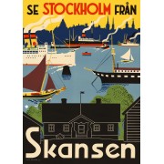 Se Stockholm från Skansen plansch 50x70