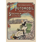 Automobil Stockholm plansch 50x70