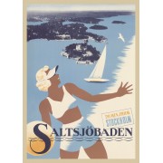 Saltsjöbaden badflicka plansch 50x70