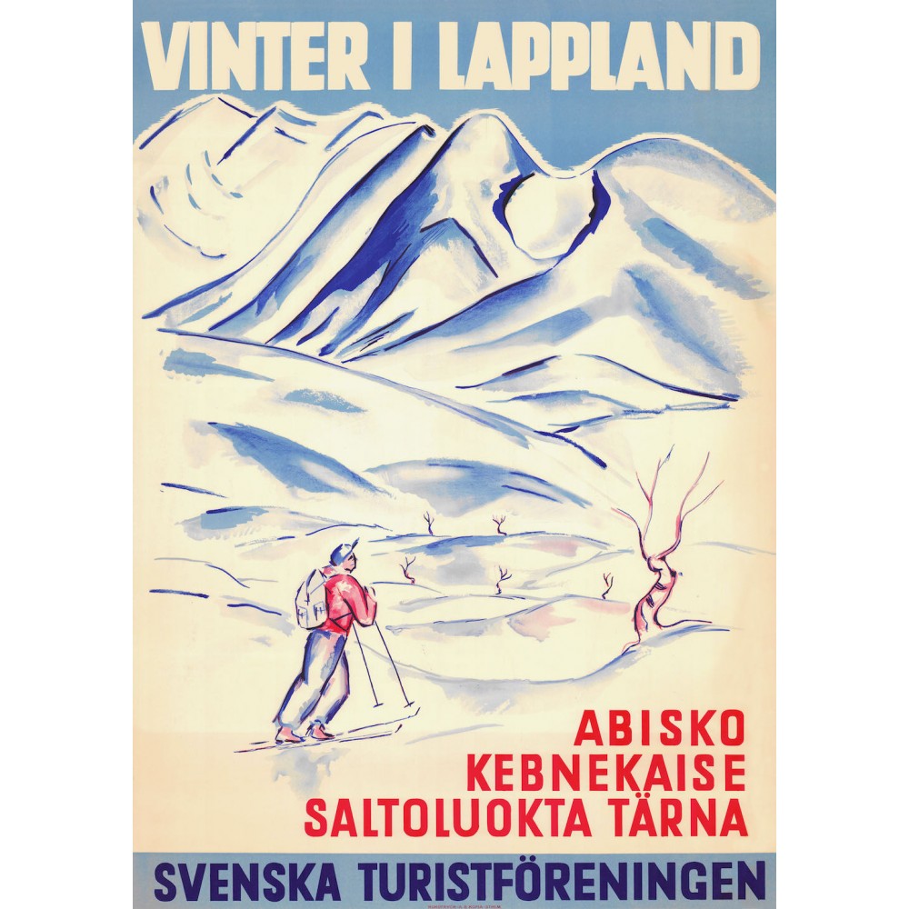 Vinter i Lappland plansch 50x70