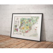 Vinkarta Spanien & Portugal väggkarta