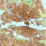 Stockholm Kartbutiken 100x100cm