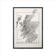 Whiskykarta Scotch 50x70cm