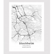 Stockholm poster Designkartan by Kartbutiken