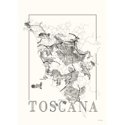 Vinkarta Toscana 50x70cm