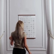 Europa Canvas Poster 50x70cm VVanderlust med trälist ek