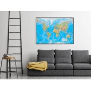 Världen Väggkarta Kartförlaget Fysisk 1:30 milj 136x84cm