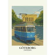 Göteborg Sweden poster by Mathilda Bergstrand 50x70