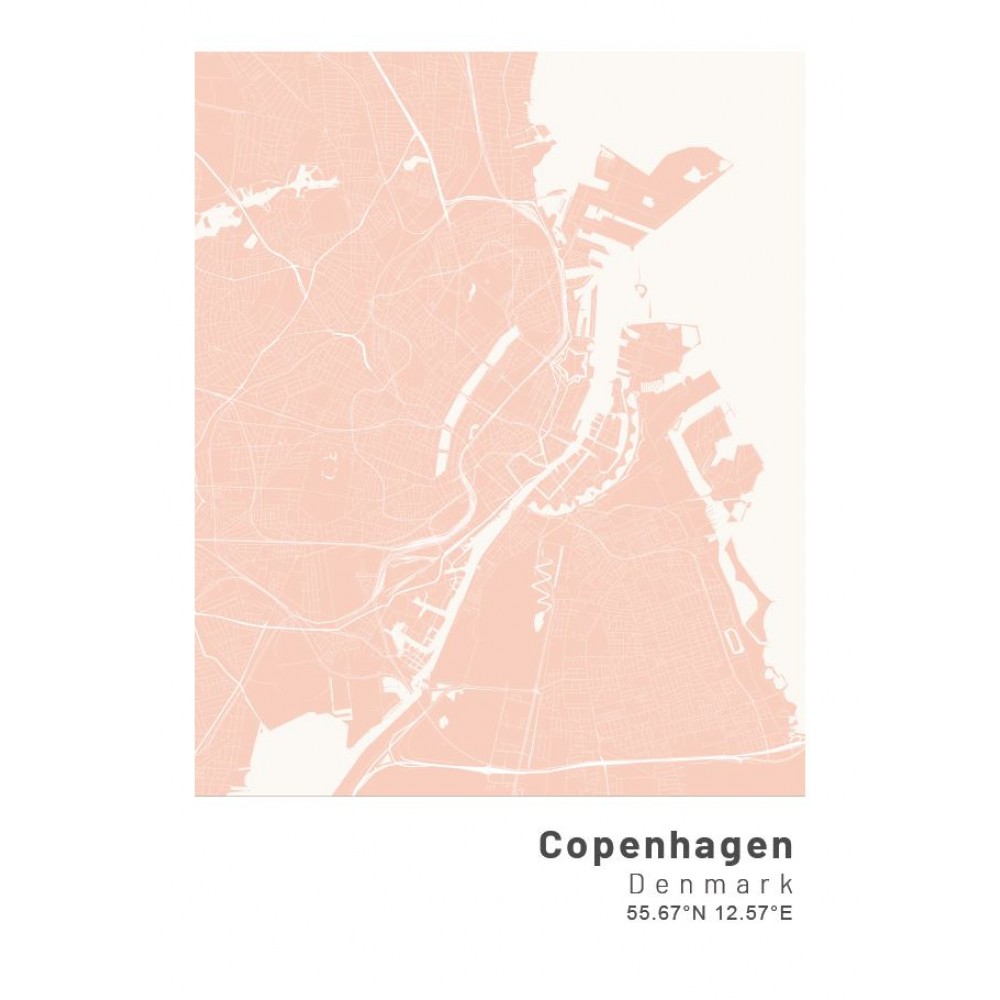 Köpenhamn poster Designkartan by Kartbutiken