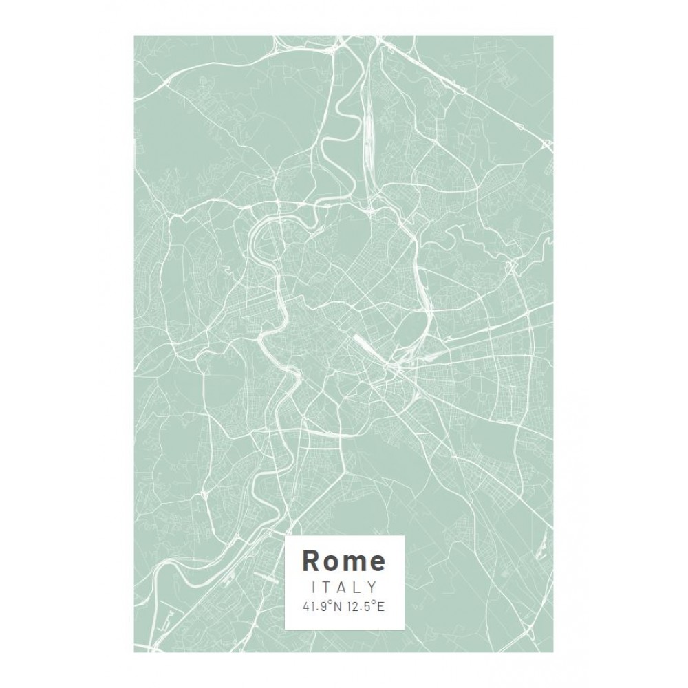 Rom poster Designkartan by Kartbutiken