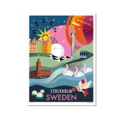 Stockholm City Poster 21x30cm