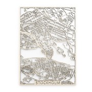 Stockholm Träkarta 50x70cm Papurino