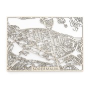 Södermalm Träkarta 56x40cm Papurino