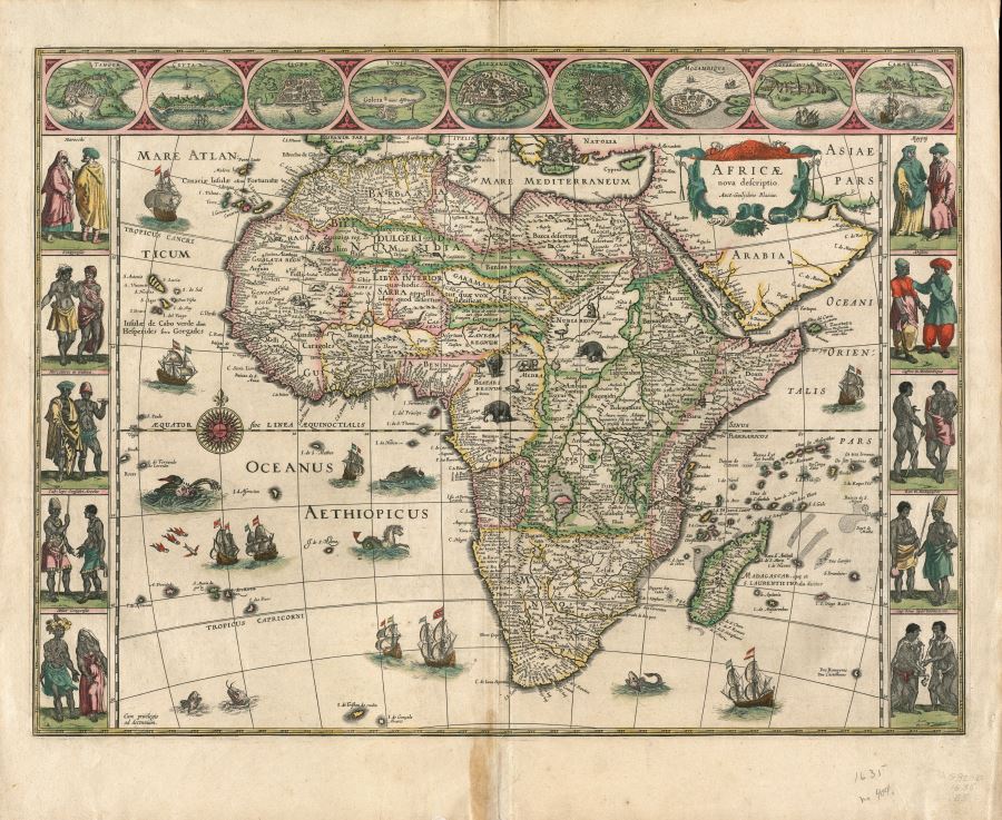 Africa Blaeu 1600-talet