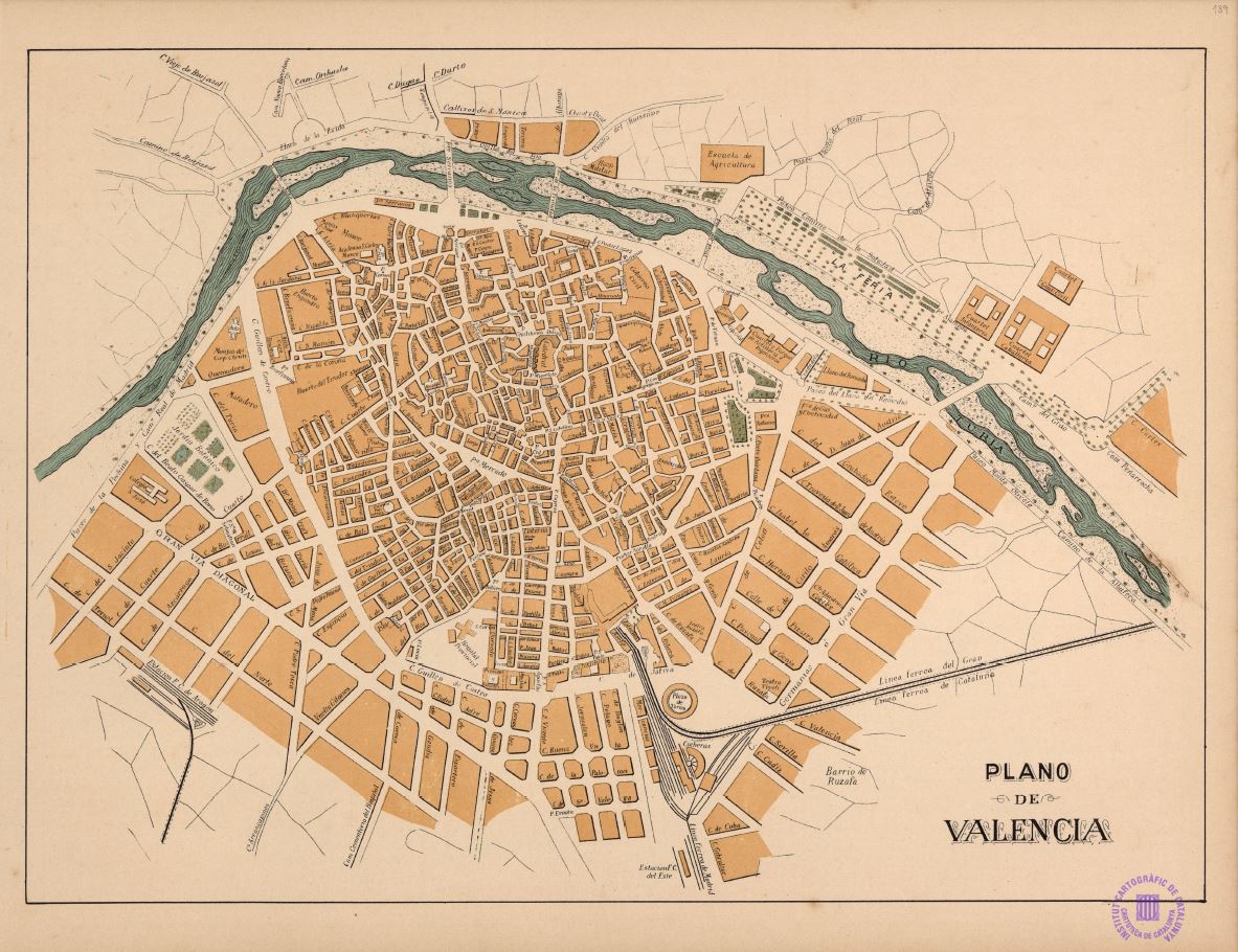 Valencia väggkarta 1905