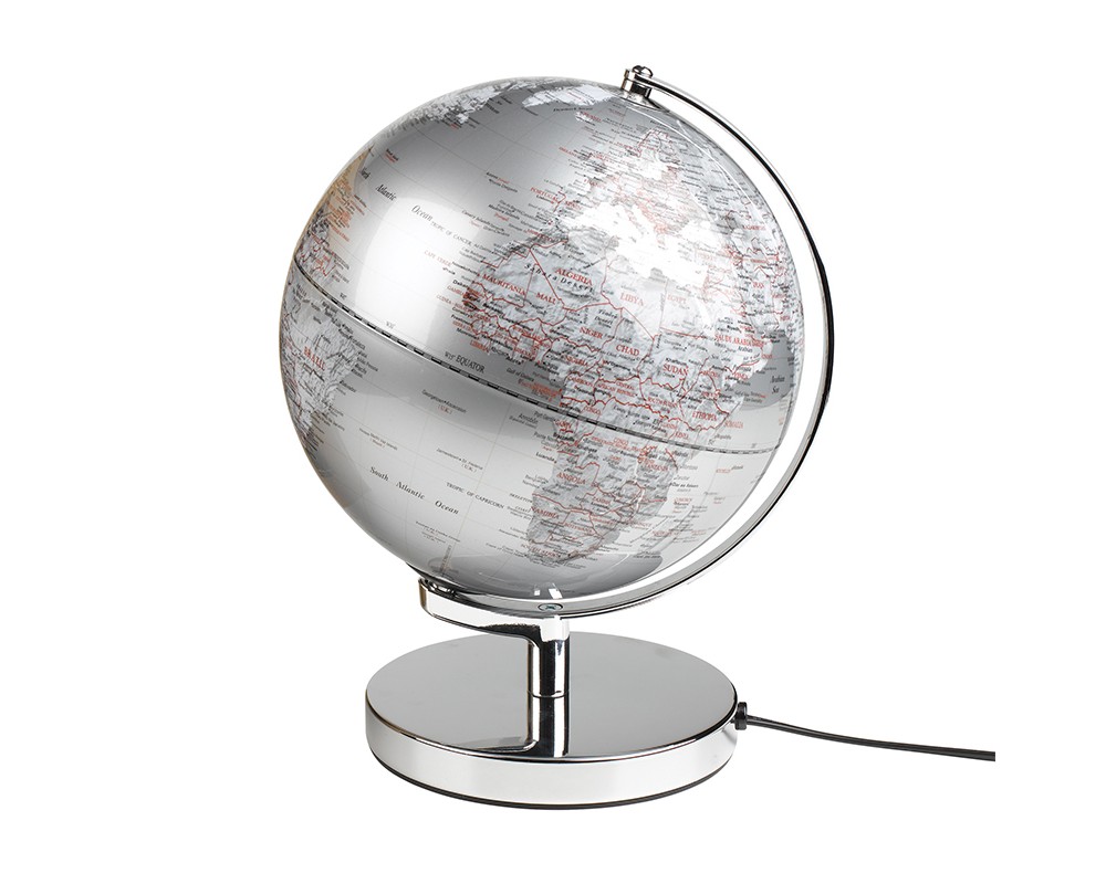 Jordglob Lampa Silver 25cm
