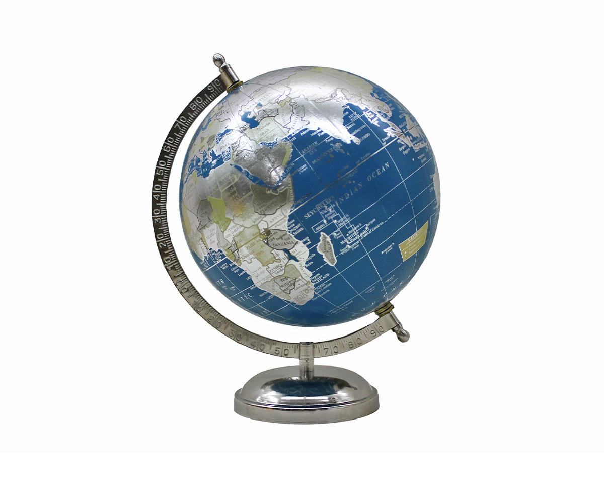 Globe Blue and Silver 20 cm