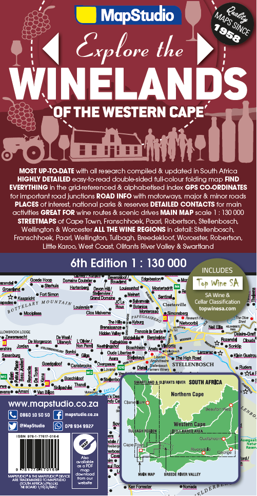 Winelands of the Western Cape Map Studio