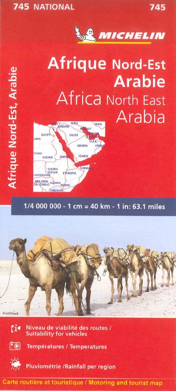 Nordöstra Afrika och Arabien Michelin 745