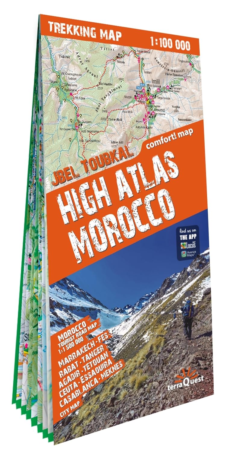 Morocco High Atlas Trekking map